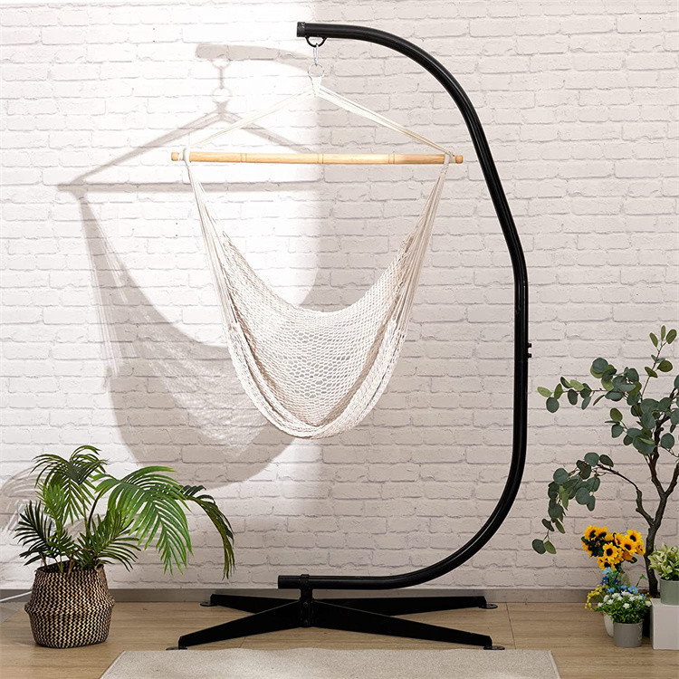 Metal Hanging Hammock C-Stand for Chair