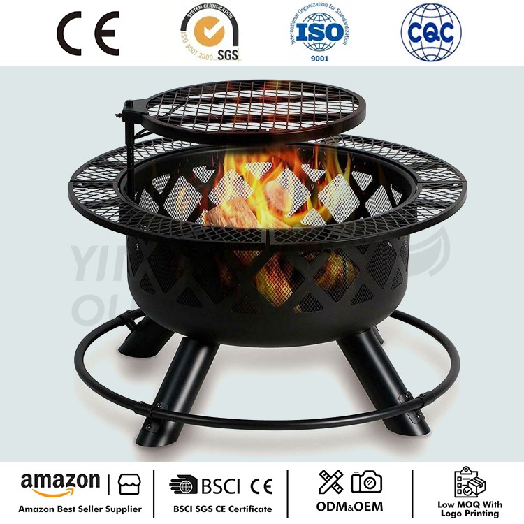 Wood Burning Fire Pit for Outdoor Grill