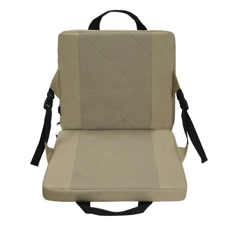 Heated Reclining Folding Stadium Seat with Cushion