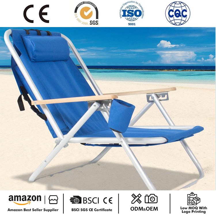 Folding Backpack Reclining Beach Chair