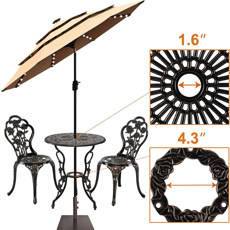 Cast Aluminum 3 Piece Bistro Set