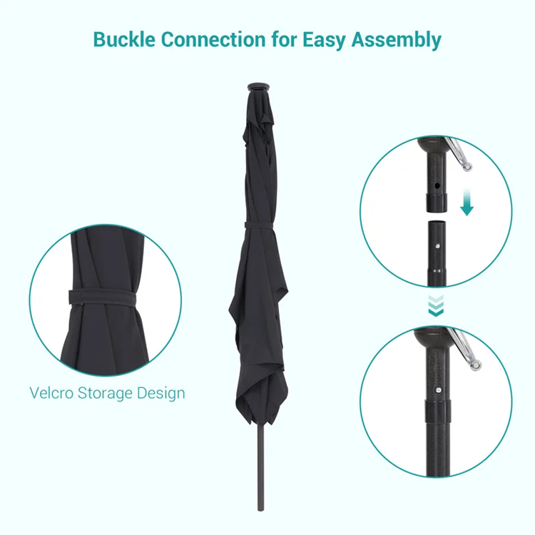 10x 6.5FT Rectangular Market Umbrella